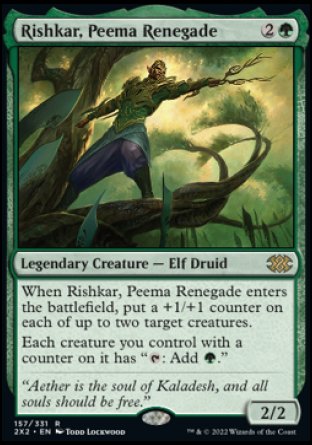 (157) Magic The Gathering Double Masters 2022 Single: Rishkar, Peema Renegade Holo Rare