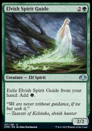 (157) Magic The Gathering Dominaria Remastered Single: Elvish Spirit Guide  Uncommon