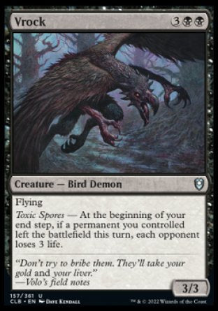 (157) Magic The Gathering Commander Legends: Battle for Baldur's Gate Single: Vrock Holo Uncommon