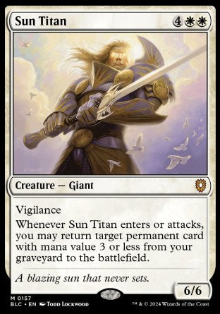 (157) Magic The Gathering Commander: Bloomburrow Single: Sun Titan  Mythic