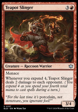 (157) Magic The Gathering Bloomburrow Single: Teapot Slinger Holo Uncommon