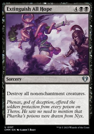 (157) Magic The Gathering Commander Masters Single: Extinguish All Hope Holo Uncommon