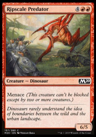 (157/280) Magic The Gathering Core 2020 Single: Ripscale Predator Holo Common