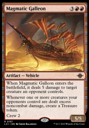 (157) Magic The Gathering The Lost Caverns of Ixalan Single: Magmatic Galleon Holo Rare
