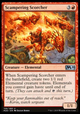 (158/280) Magic The Gathering Core 2020 Single: Scampering Scorcher  Uncommon