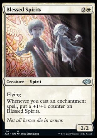 (158) Magic The Gathering Jumpstart 2022 Single: Blessed Spirits  Uncommon