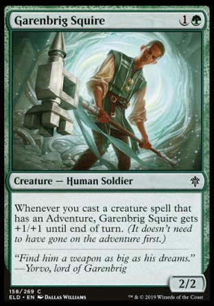 (158/269) Magic The Gathering Throne of Eldraine Single: Garenbrig Squire  Common