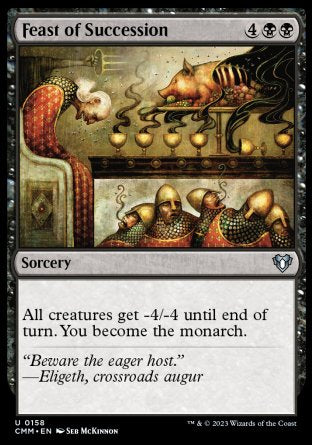 (158) Magic The Gathering Commander Masters Single: Feast of Succession  Uncommon