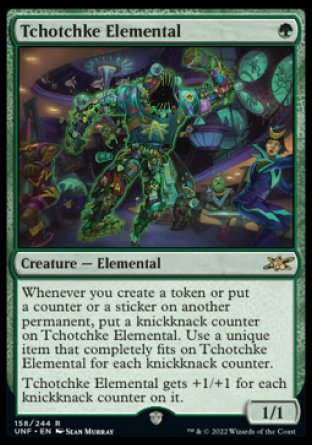 (158) Magic The Gathering Unfinity Single: Tchotchke Elemental  Rare