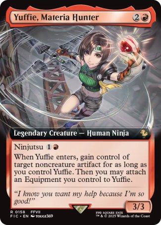 (158) Magic The Gathering Commander: Magic: The Gathering - FINAL FANTASY: Extras Single: Yuffie, Materia Hunter  Rare