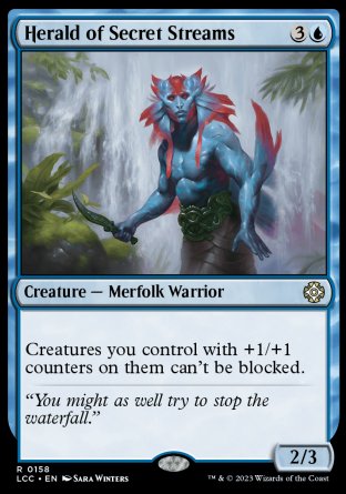 (158) Magic The Gathering Commander: The Lost Caverns of Ixalan Single: Herald of Secret Streams  Rare