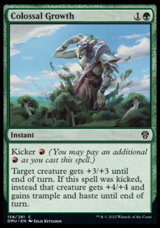 (158) Magic The Gathering Dominaria United Single: Colossal Growth Holo Common