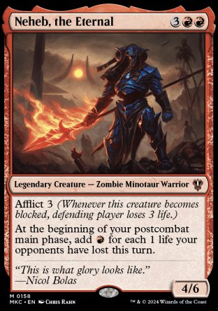 (158) Magic The Gathering Commander: Murders at Karlov Manor Single: Neheb, the Eternal  Mythic
