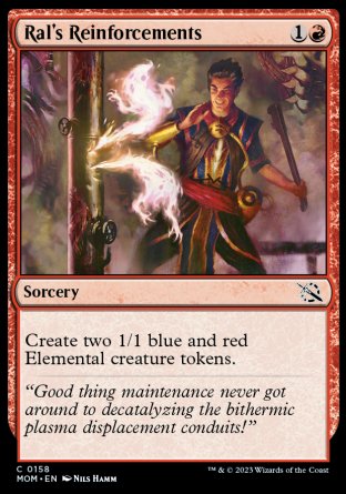 (158) Magic The Gathering March of the Machine Single: Ral's Reinforcements Holo Common