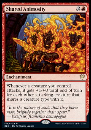 (158/322) Magic The Gathering Commander: Ikoria Single: Shared Animosity  Rare