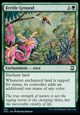 (158) Magic The Gathering Commander: Adventures in the Forgotten Realms Single: Fertile Ground  Common
