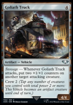 (158) Magic The Gathering Universes Beyond: Warhammer 40000 Single: Goliath Truck Holo Uncommon