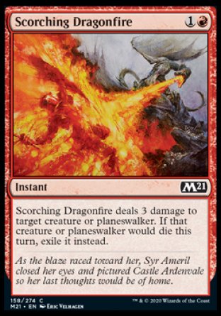 (158) Magic The Gathering Core 2021 Single: Scorching Dragonfire  Common
