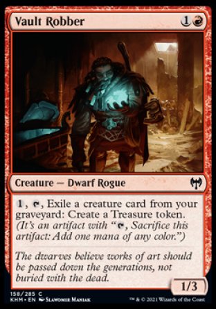 (158/285) Magic The Gathering Kaldheim Single: Vault Robber  Common