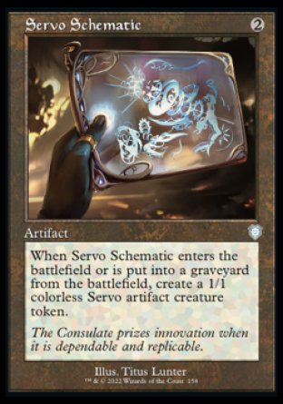 (158) Magic The Gathering Commander: The Brothers' War Single: Servo Schematic  Uncommon