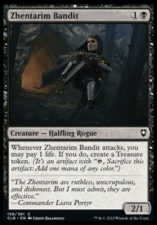 (158) Magic The Gathering Commander Legends: Battle for Baldur's Gate Single: Zhentarim Bandit Holo Common