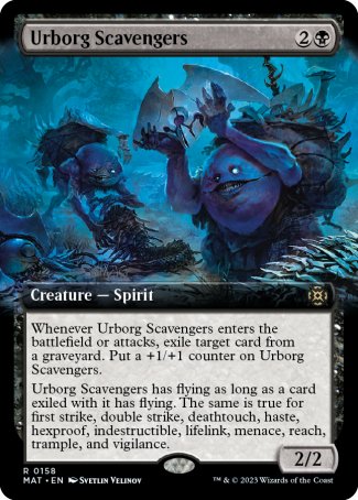 (158) Magic The Gathering March of the Machine: The Aftermath: Extras Single: Urborg Scavengers (V.3) Holo Rare