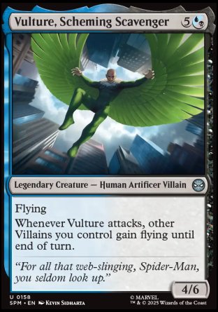 (158) Magic The Gathering Magic: The Gathering | Marvel's Spider-Man Single: Vulture, Scheming Scavenger Holo Uncommon