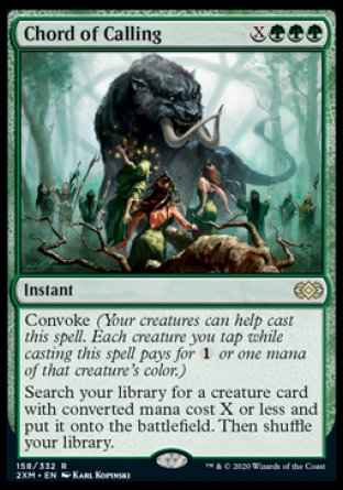 (158/332) Magic The Gathering Double Masters Single: Chord of Calling  Rare