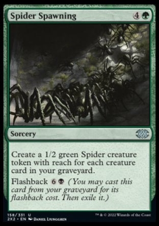(158) Magic The Gathering Double Masters 2022 Single: Spider Spawning Holo Uncommon