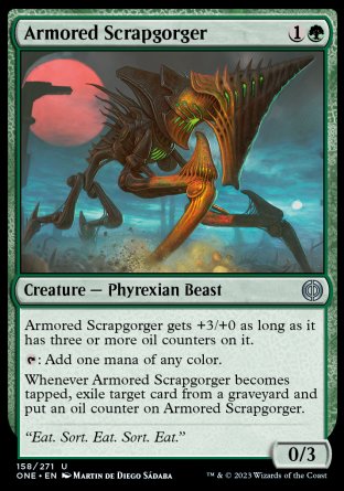 (158) Magic The Gathering Phyrexia: All Will Be One Single: Armored Scrapgorger Holo Uncommon