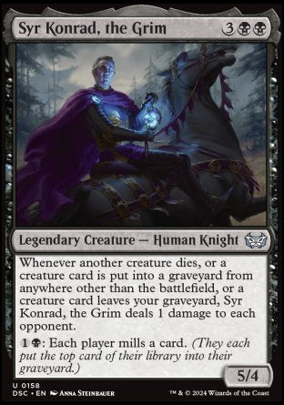 (158) Magic The Gathering Commander: Duskmourn: House of Horror Single: Syr Konrad, the Grim  Uncommon