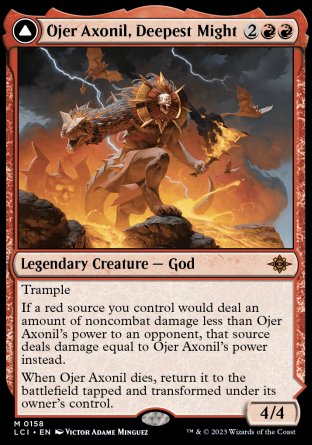 (158) Magic The Gathering The Lost Caverns of Ixalan Single: Ojer Axonil, Deepest Might // Temple of Power Holo Mythic