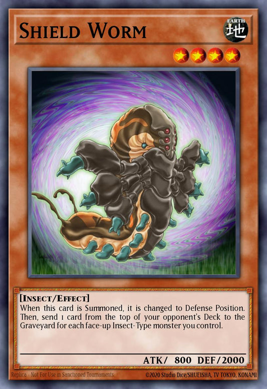 (099) YuGiOh TCG ABPF: Absolute Powerforce Single: Shield Worm  Rare
