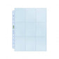 Ultimate Guard: 9 Top Loading Pocket Pages - Clear