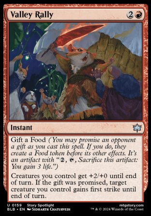 (159) Magic The Gathering Bloomburrow Single: Valley Rally  Uncommon