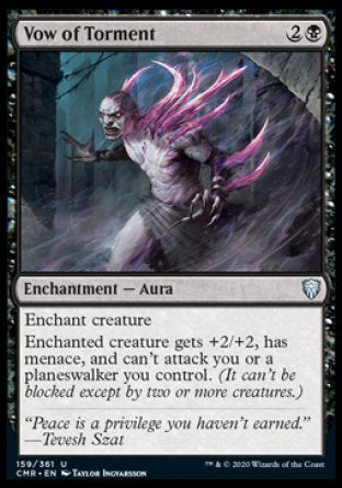 (159/361) Magic The Gathering Commander Legends Single: Vow of Torment Holo Uncommon