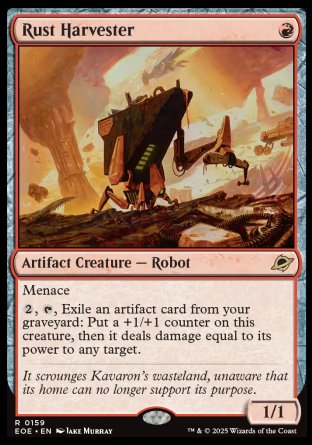 (159) Magic The Gathering Edge of Eternities: Promos Single: Rust Harvester (V.2) Holo Rare