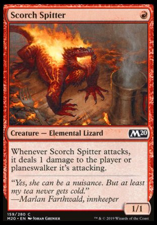 (159/280) Magic The Gathering Core 2020 Single: Scorch Spitter Holo Common