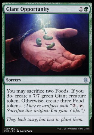 (159/269) Magic The Gathering Throne of Eldraine Single: Giant Opportunity  Uncommon