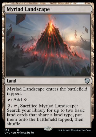 (159) Magic The Gathering Commander: Phyrexia: All Will Be One Single: Myriad Landscape  Uncommon