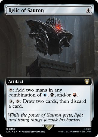 (159) Magic The Gathering Commander: The Lord of the Rings: Tales of Middle-earth: Extras Single: Relic of Sauron  Rare