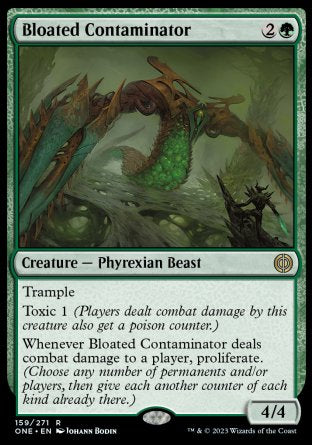 (159) Magic The Gathering Phyrexia: All Will Be One Single: Bloated Contaminator Holo Rare
