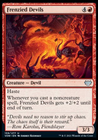 (159) Magic The Gathering Innistrad: Crimson Vow Single: Frenzied Devils Holo Uncommon