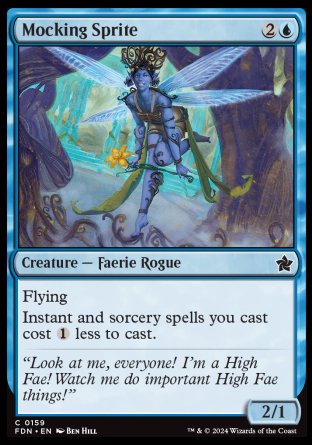 (159) Magic The Gathering Magic: The Gathering Foundations Single: Mocking Sprite Holo Common