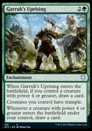 (159) Magic The Gathering Commander: Adventures in the Forgotten Realms Single: Garruk's Uprising  Uncommon
