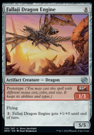 (159) Magic The Gathering The Brothers' War Single: Fallaji Dragon Engine Holo Uncommon