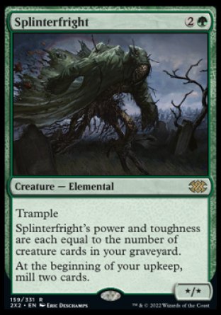 (159) Magic The Gathering Double Masters 2022 Single: Splinterfright  Rare