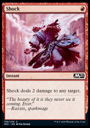 (159) Magic The Gathering Core 2021 Single: Shock Holo Common