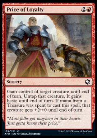 (159) Magic The Gathering Adventures in the Forgotten Realms Single: Price of Loyalty Holo Common
