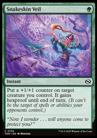 (159) Magic The Gathering Tarkir: Dragonstorm Single: Snakeskin Veil  Common